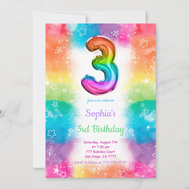 Balloons Invitations (Front)