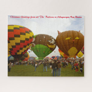 Balloons New Mexico. Christmas Greetings Jigsaw Puzzle