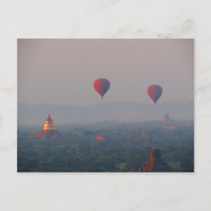 Balloons over Bagan, Myanmar Postcard