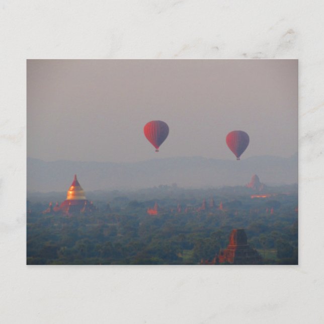 Balloons over Bagan, Myanmar Postcard (Front)