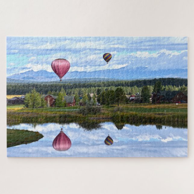 Balloons Over Pagosa Springs Golf Course, Colorado Jigsaw Puzzle (Horizontal)