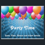 Balloons party flyer<br><div class="desc">Party flyer with colourful balloons design</div>