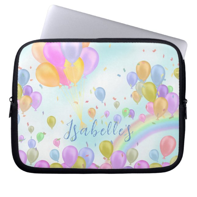 Balloons Pastel Electronics Bag (Front)
