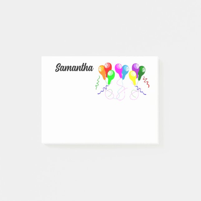 BALLOONS Post-It Notes Fun Gift Personalised (Front)