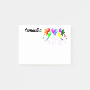 BALLOONS Post-It Notes Fun Gift Personalized
