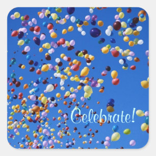 Balloons Rising - Sticker