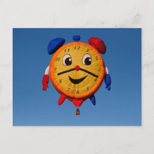 Balloons Shape Clock 6268 Postcard