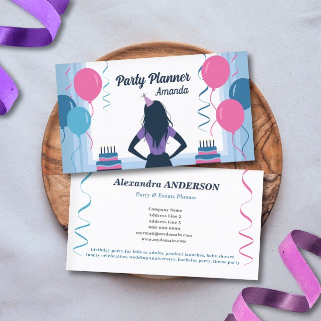 Balloons & Twists - Party Planner  Business Card (Balloons & Twists - Party Planner Business Card)