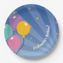 Balloons with Blue Starburst | Birthday