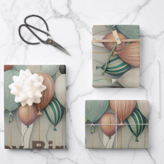 Balloons Wrapping Paper Sheet