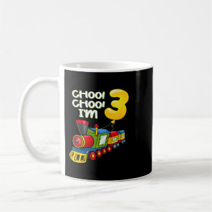 Balloons Youth Im 3 Years Old Boys Train 3rd Birth Coffee Mug