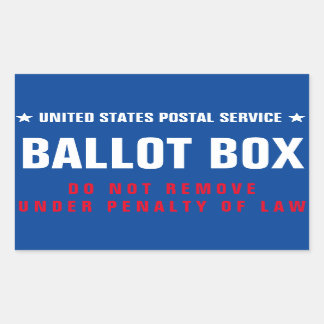 Ballot Box Rectangular Sticker