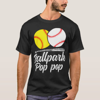Ballpark Pop Pop Softball Baseball Pop Pop T-Shirt