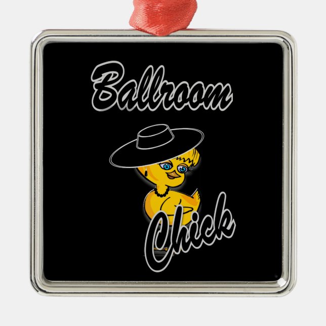 Ballroom Chick #4 Metal Tree Decoration (Front)