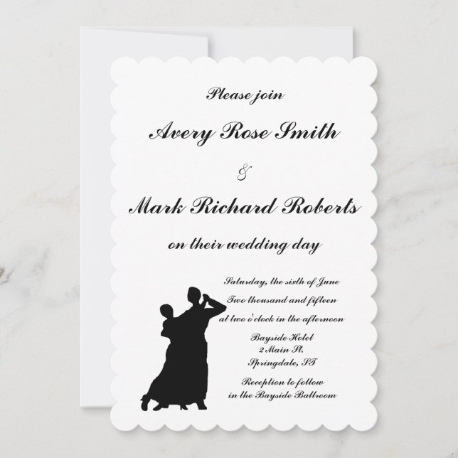"Ballroom Couple" Invitation (Front)