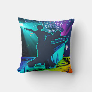 Ballroom Dance Couple Stage Lights And Music Cushion