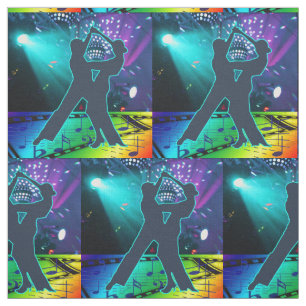Ballroom Dance Couple Stage Lights And Music Fabric