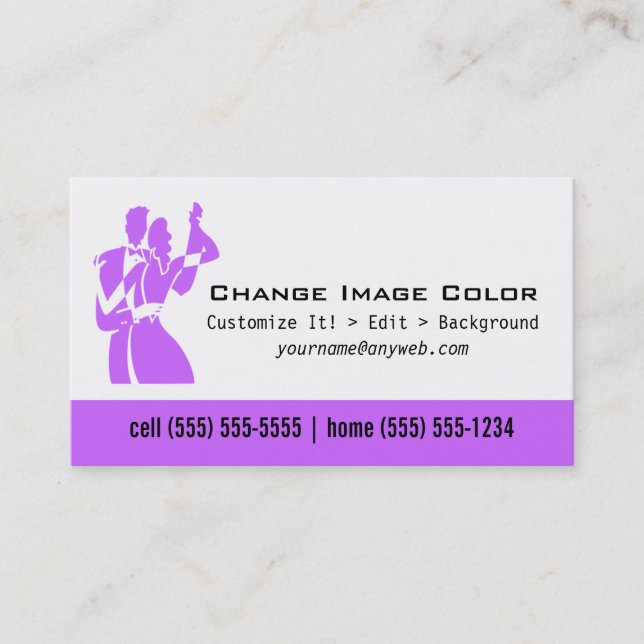 Ballroom Dance - Personal Business Card (Front)