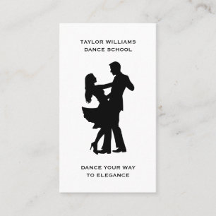 Ballroom Dance Teacher Dancing School Social Media Business Card