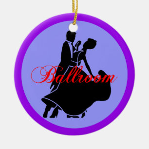 Ballroom dancers ceramic tree decoration
