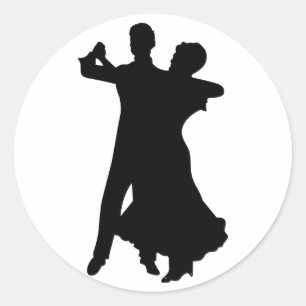 Ballroom Dancers Classic Round Sticker