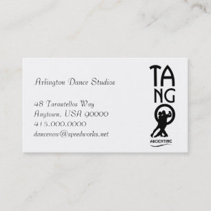 Ballroom Dancers Doing Tango Dance Instructor Business Card