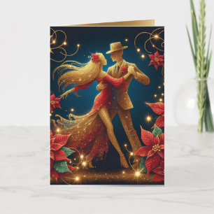 Ballroom Dancers  Holidays Christmas Card