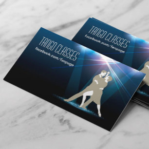 Ballroom Dancers in the Spotlight Tango Classes Business Card