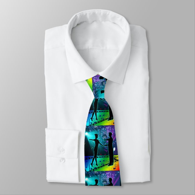 Ballroom  Dancers Lights and Music Necktie (Tied)