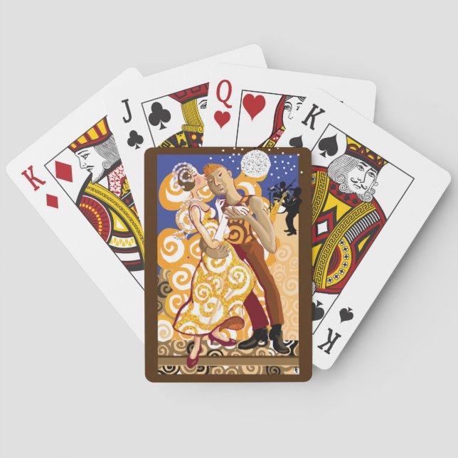 Ballroom dancers playing cards (Back)
