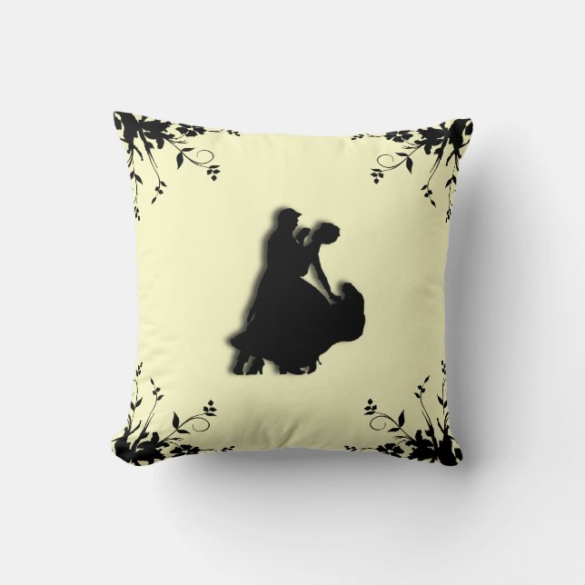 Ballroom Dancers Silhouette Mojo Pillow (Front)