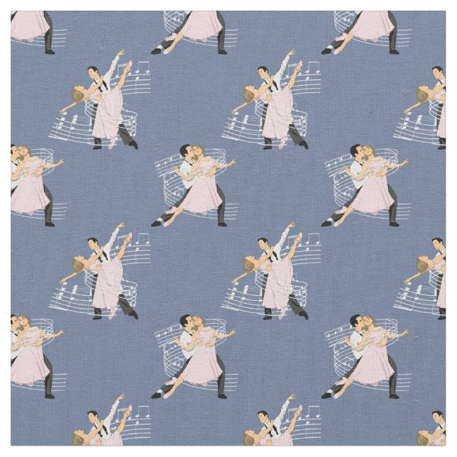 Ballroom Dancers With Music Fabric (Close Up)