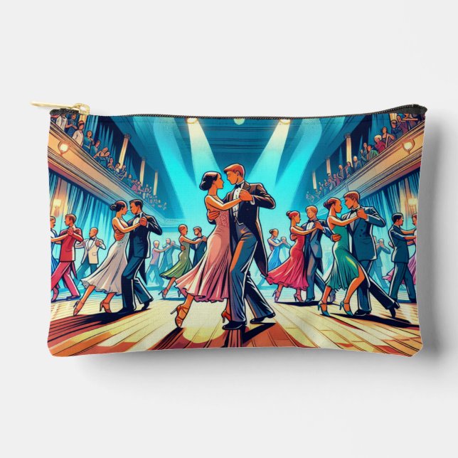 Ballroom Dancers with Spotlights Accessory Pouch (Front)