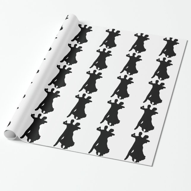 BALLROOM DANCERS WRAPPING PAPER (Unrolled)