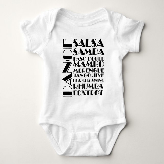 ballroom dancing baby bodysuit (Front)
