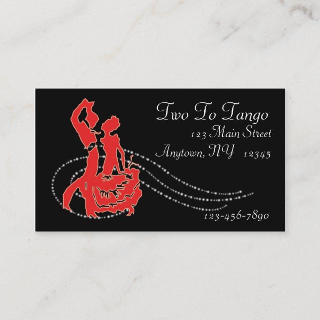 Ballroom Dancing Business Card (Front)