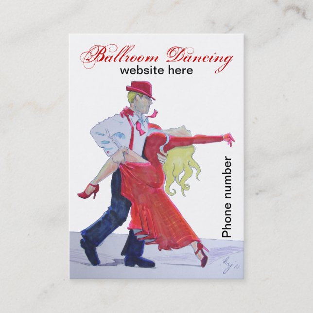Ballroom Dancing Business Cards (Front)