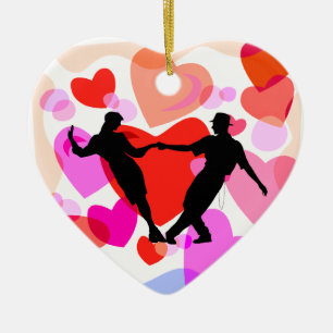 ballroom dancing ceramic tree decoration