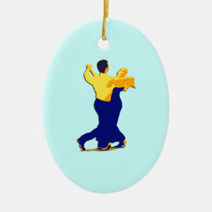 ballroom dancing ceramic tree decoration