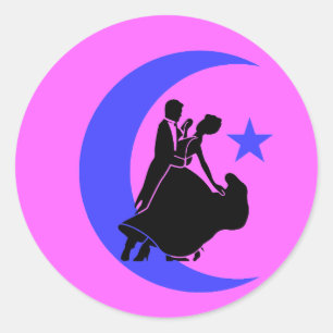 Ballroom Dancing Classic Round Sticker
