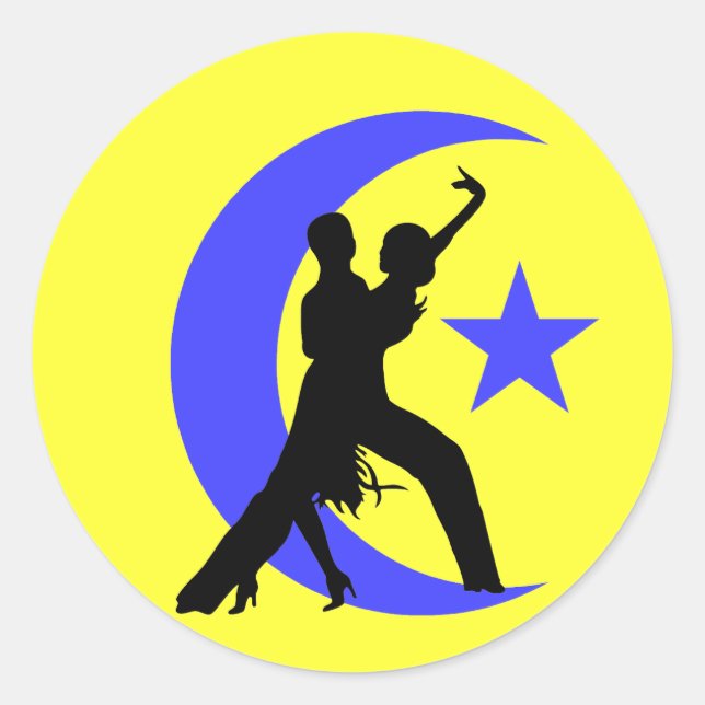 Ballroom Dancing Classic Round Sticker (Front)