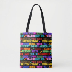 Ballroom Dancing Colourful Dance Styles Tote Bag