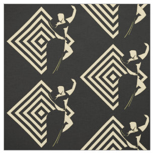 Ballroom Dancing Couple On Black Fabric