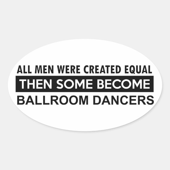 Ballroom dancing designs oval sticker (Front)