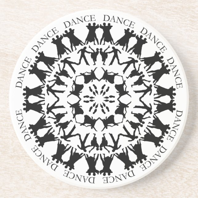 Ballroom Dancing Mandala Coaster 3 (Front)