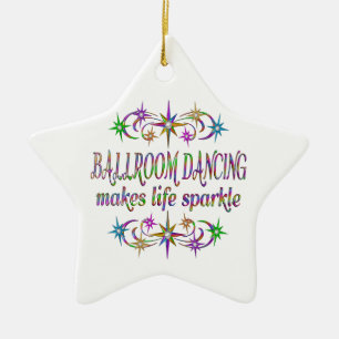 Ballroom Dancing Sparkles Ceramic Tree Decoration