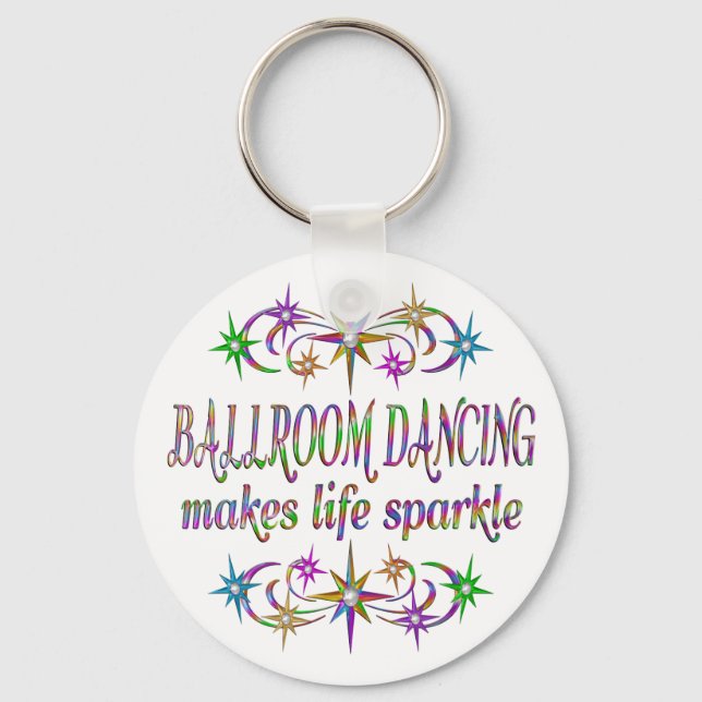 Ballroom Dancing Sparkles Key Ring (Front)