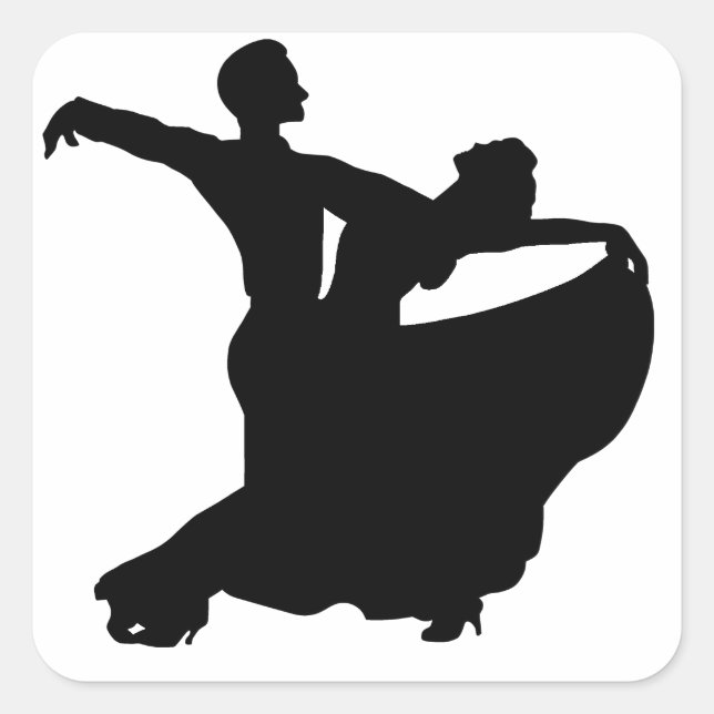 Ballroom Dancing Square Sticker (Front)