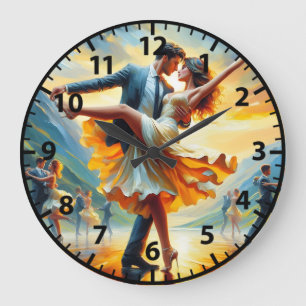 Ballroom Dancing Swing Dance Couples Large Clock