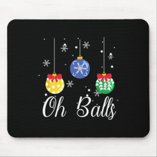 Balls Christmas Ornament Buffalo Plaid Family Pyja Mouse Mat